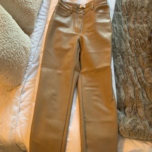 Aritzia Melina High Waisted Vegan Leather Pants